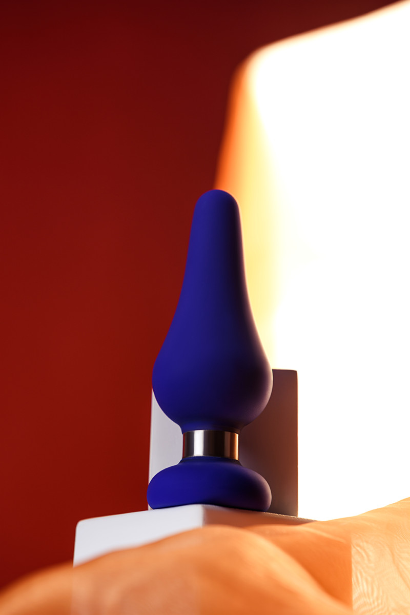 картинка Анальная втулка ToDo by Toyfa Сlassic, размер L, силикон, синяя, 13 см, Ø 4,6 см от магазина ErosMania