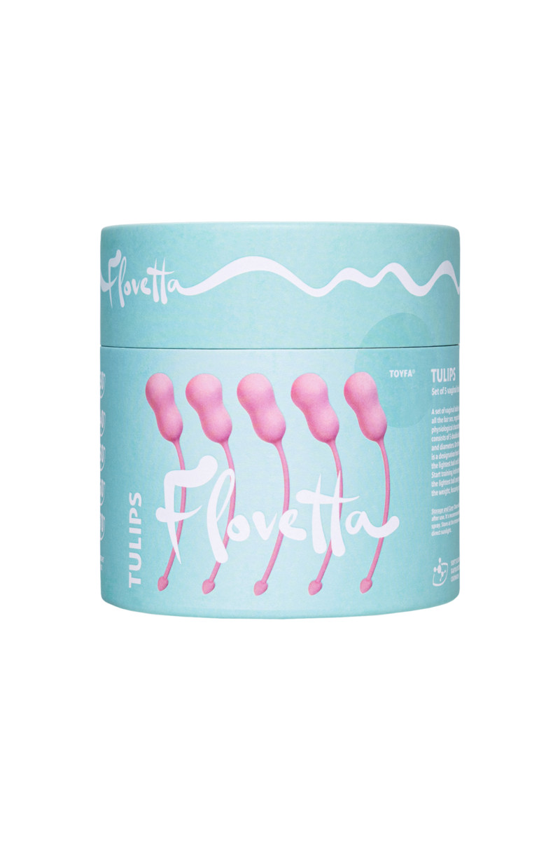 картинка Набор вагинальных шариков Flovetta by Toyfa TULIPS, силикон, розовый, 5,3 см от магазина ErosMania