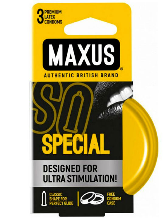 картинка Презервативы MAXUS Special, точечно-ребристые, 3 шт., ж/к от магазина ErosMania