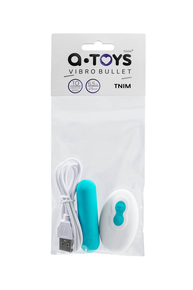 картинка Вибропуля A-Toys by TOYFA TNIM, силикон, голубой, 6,5 см от магазина ErosMania