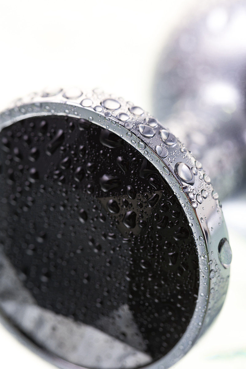 картинка Анальная втулка Metal by TOYFA, металл, серебряная, с черным кристаллом, 7,5 см, Ø 3 см, 145 г от магазина ErosMania