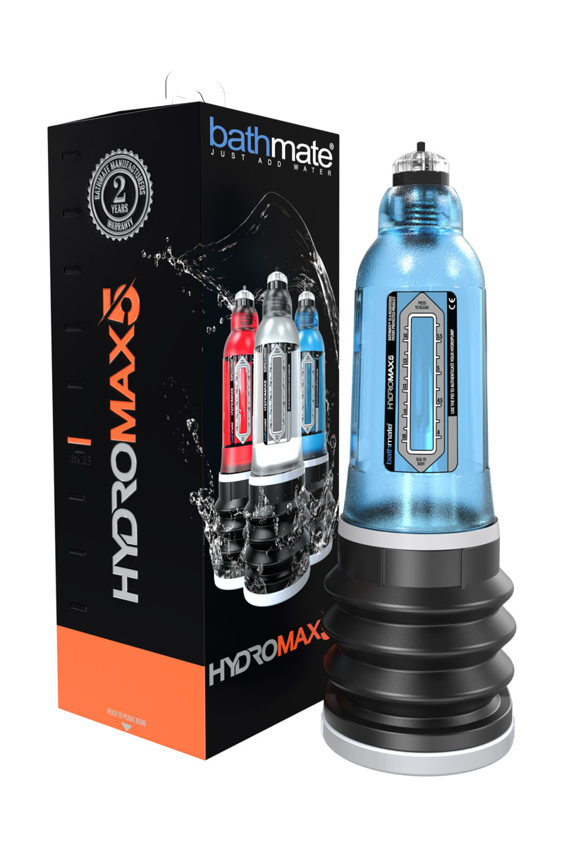картинка Помпа для пениса Bathmate HYDROMAX5, ABS пластик, голубая, 26 см (аналог Hydromax X20) от магазина ErosMania