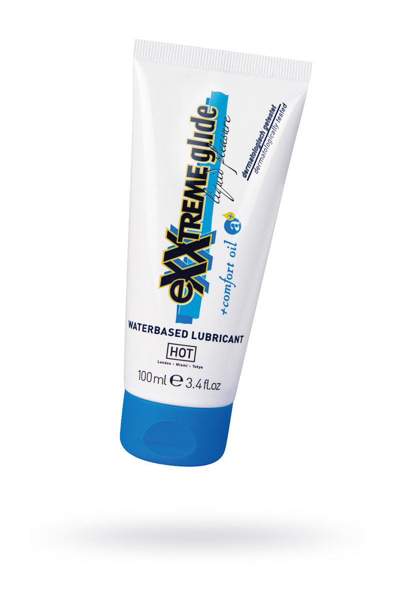 картинка Лубрикант на водной основе HOT Exxtreme Glide, 100 мл от магазина ErosMania