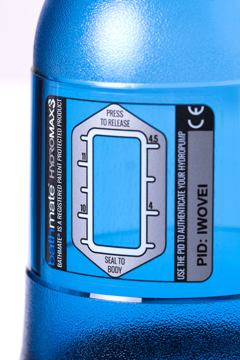 картинка Гидропомпа Bathmate HYDROMAX3, ABS пластик, голубая, 22 см от магазина ErosMania