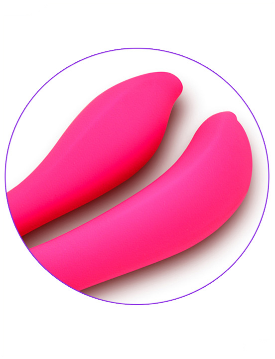 картинка Вибратор двойной Gofinger, 2 мотора, USB, розовый от магазина ErosMania