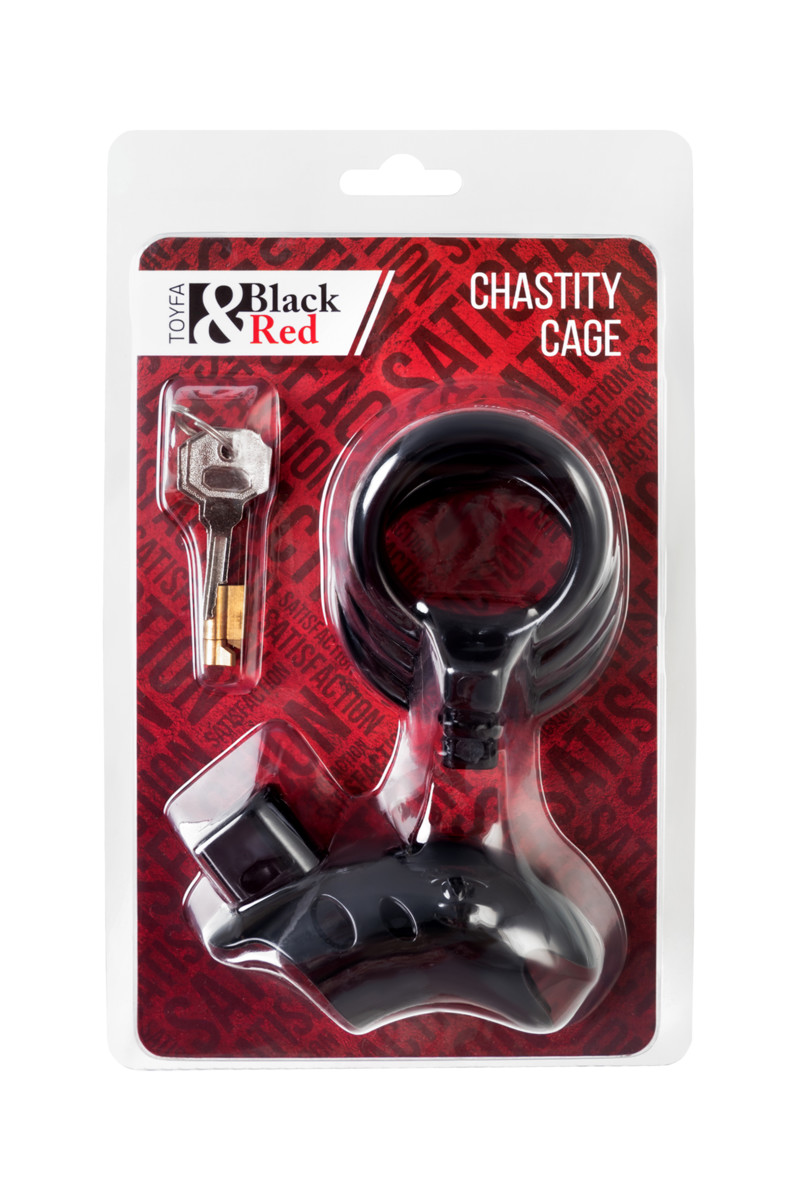 картинка Пояс верности мужской Black&Red by TOYFA, ABS пластик, черный, 10 см от магазина ErosMania