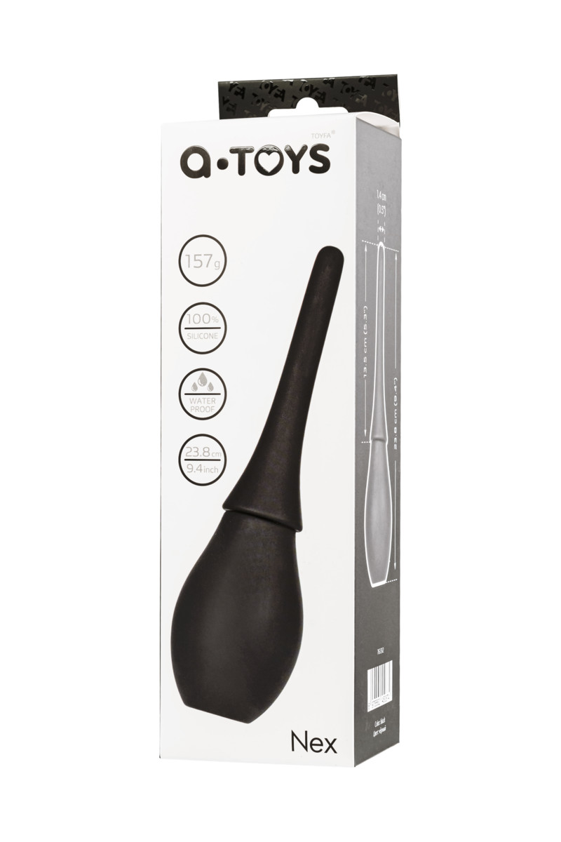 картинка Анальный душ A-toys by TOYFA, силикон, черный, 23,8 см от магазина ErosMania