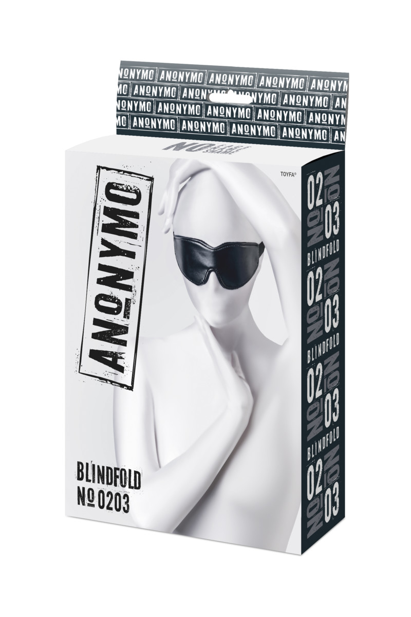картинка Маска Anonymo, PU кожа, черная, 26,5 см от магазина ErosMania