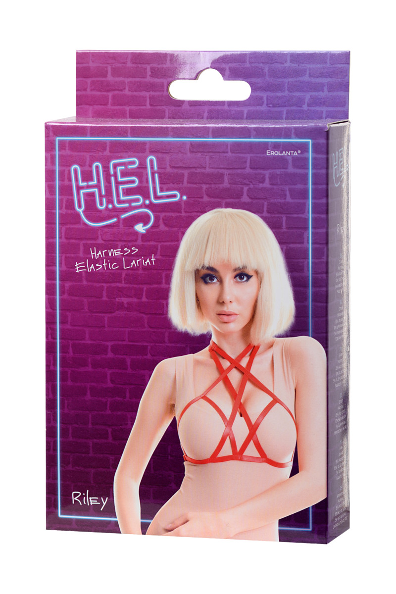 картинка Стреп H.E.L. Riley, текстиль, красный, OS от магазина ErosMania
