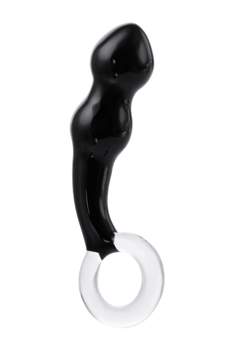 картинка Стимулятор простаты Sexus Glass, стекло, черный, 17 см от магазина ErosMania