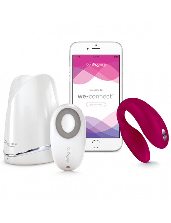 картинка Электровибромассажёр We-Vibe Sync Fuchsia, с дистанционным управлением, фуксия от магазина ErosMania