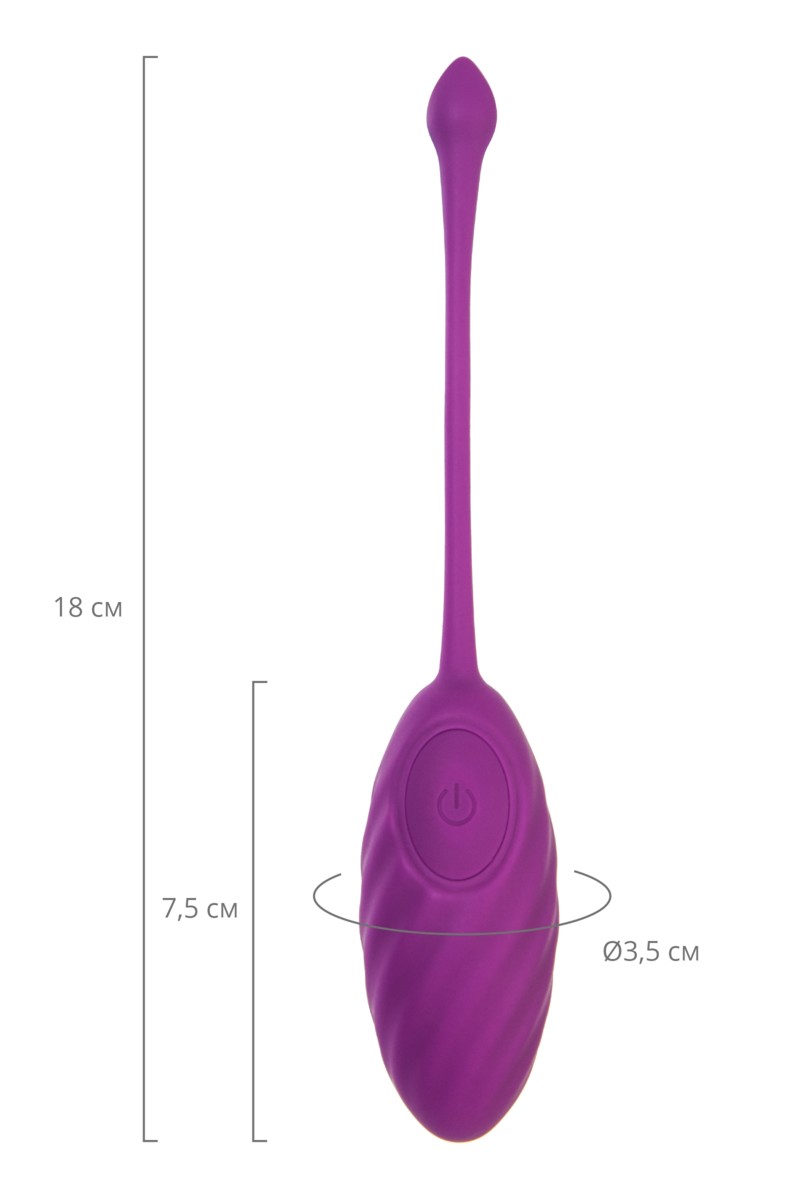картинка Виброяйцо A-Toys Purr, силикон, фиолетовый, 18 см от магазина ErosMania
