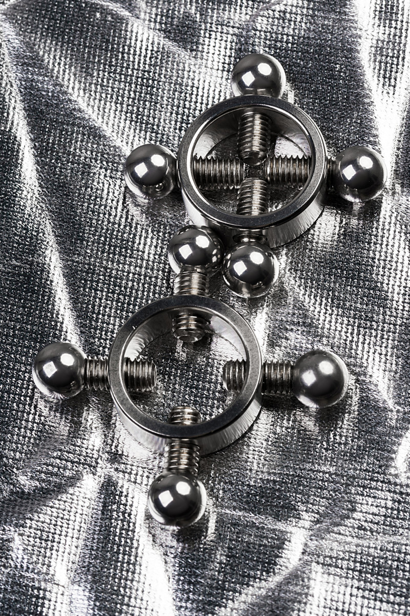 картинка Зажимы для сосков Metal by TOYFA, металл, серебряные, 2,6 см (2 шт) от магазина ErosMania